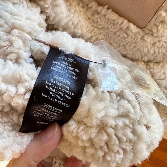 Frye Women's Faux Shearling Tan moto Jacket NWT - Picture 9 of 9